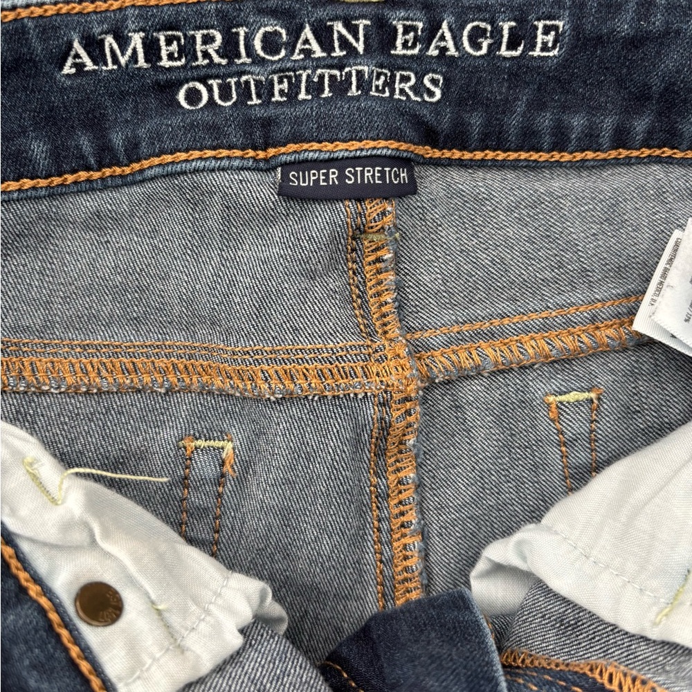 American Eagle Outfitters Dark Wash Shortie Jean Shorts - Picture 9 of 10